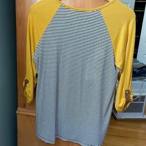 Stitch Fix Pink Clover Madelene Roll Tab Knit Top